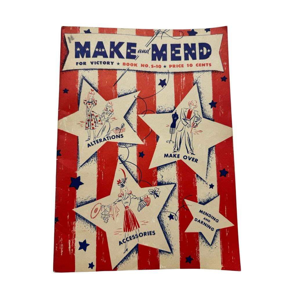 Vintage 1942 Make and Mend for Victory Sewing Guide Alterations Mending Darning